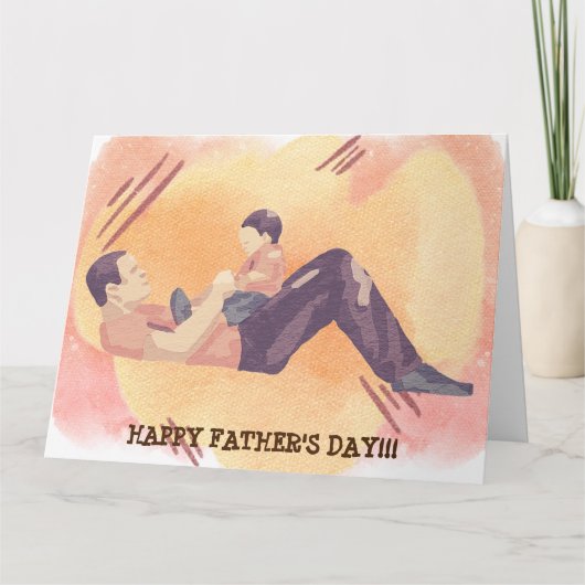 父と子の大切な瞬間カード カード (正面)