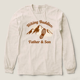 父と子の山への冒険 ハイキング仲間 トライブレンドTシャツ