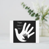 父と子の手を携えて幸福の父の日 ポストカード (スタンド正面)