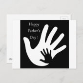 父と子の手を携えて幸福の父の日 ポストカード (正面/裏面)