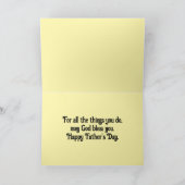 父と子の散歩 フォトグリーティングカード カード (内部)