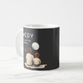 父と子の月鑑賞「愛してる」マグカップ コーヒーマグカップ (正面左)