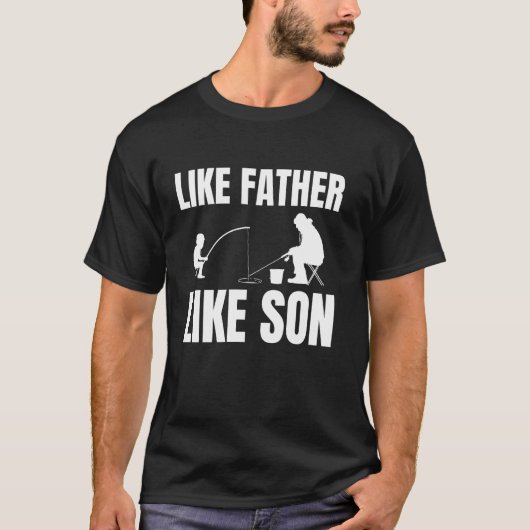 父と子の氷上釣り Tシャツ (正面)