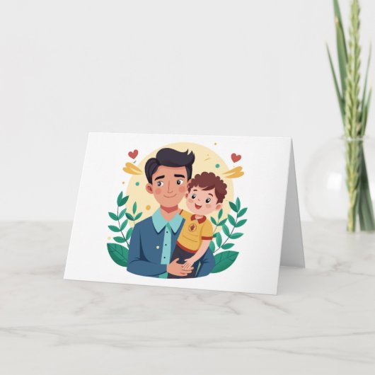 父と子の父の日 カード (正面)