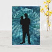 父と子の父の日 カード (黄色い花)