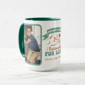 父と子カスタムの写真と名前お父さんの日 マグカップ (正面左)