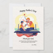 父と子魚釣り父の日札 (正面)