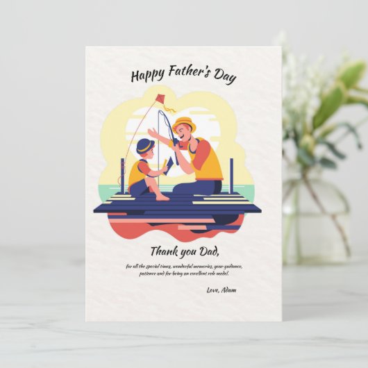 父と子魚釣り父の日札 (スタンド正面)