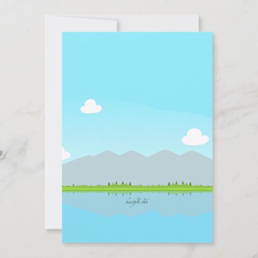 父と子魚釣り父の日札 カード (裏面)