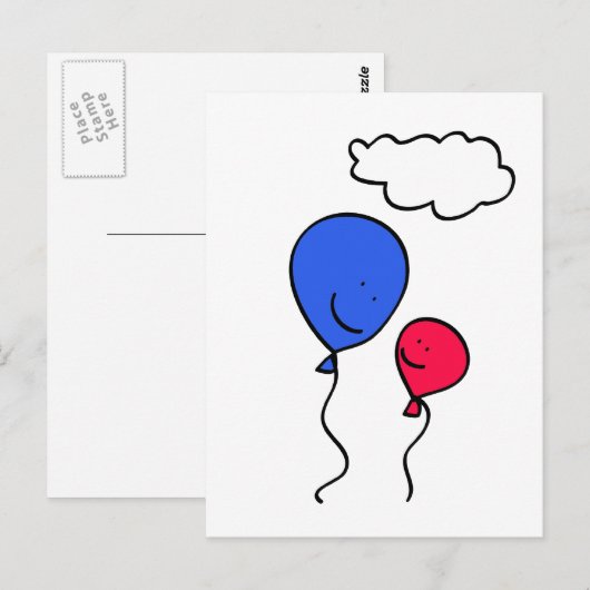 父と子 ポストカード (正面/裏面)