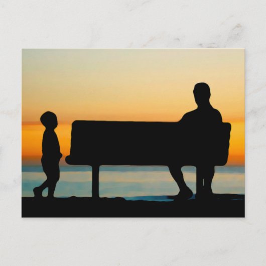 父と子 ポストカード (正面)