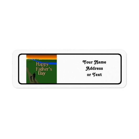 父と子 – 父の日 ラベル (正面)