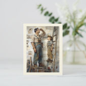 父と息子が見上げる シーズンポストカード (スタンド正面)