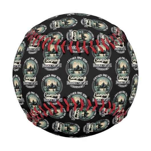 父と息子のキャンプ仲間 野球ボール (正面)