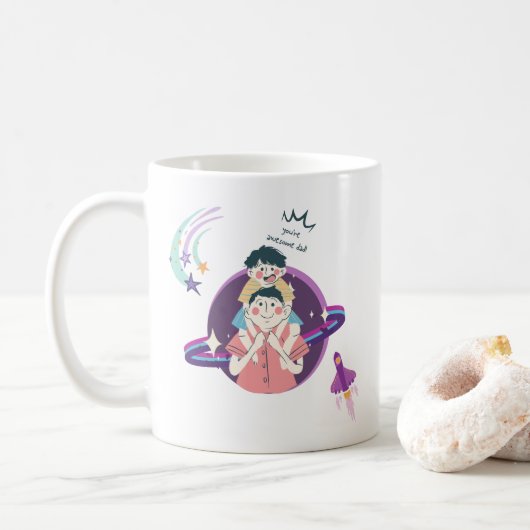 父と息子のパターン コーヒーマグカップ (ドーナツ)