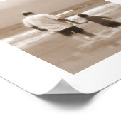 父と息子のビーチ ポスター (角)