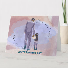 父と息子の散歩カード カード