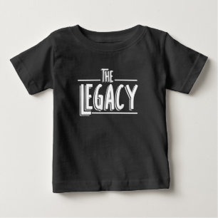 父と息子の旧式のマッチング ベビーTシャツ