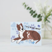 父と息子の犬 ポストカード (スタンド正面)