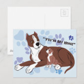 父と息子の犬 ポストカード (正面/裏面)