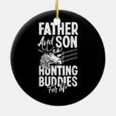 父と息子の狩り仲間の人生のマッチング セラミックオーナメント (裏面)
