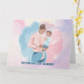 父と息子の瞬間カード カード (黄色い花)