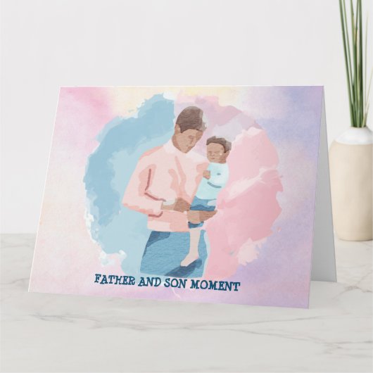 父と息子の瞬間カード カード (正面)