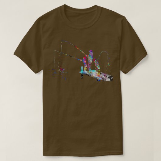 父と息子の魚釣り Tシャツ (デザイン正面)