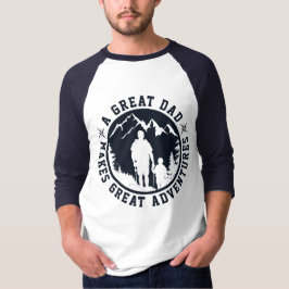 父と息子アドベンチャー |父の日 |ネイビー Tシャツ