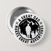 父と息子アドベンチャー |父の日 | 缶バッジ (正面&裏面)