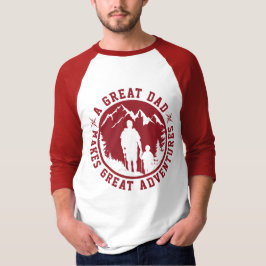 父と息子アドベンチャー |父の日 |赤 Tシャツ