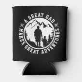 父と息子アドベンチャー |父の日 |黒 缶クーラー (正面)