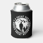 父と息子アドベンチャー |父の日 |黒 缶クーラー (缶裏面)