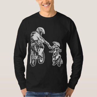 父と息子ダートバイクレーサーダートロードレーシングモ Tシャツ
