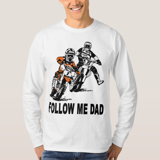 父と息子モトクロスダートバイクキッズMX Tシャツ (正面)