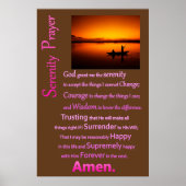 父と息子魚釣りザセレニティ祈りの言葉 ポスター (正面)