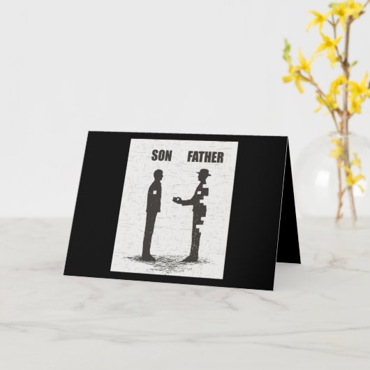 父と息子 カード (黄色い花)