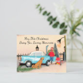 父と息子&カーボンディングタイムホリデーポストカード シーズンポストカード (スタンド正面)