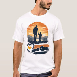父と息子、一緒に歩む人生 Tシャツ