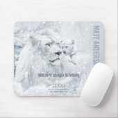 父と息子/最高のパパ、ホワイトライオン&キュービーオンアイス –  マウスパッド (マウス)