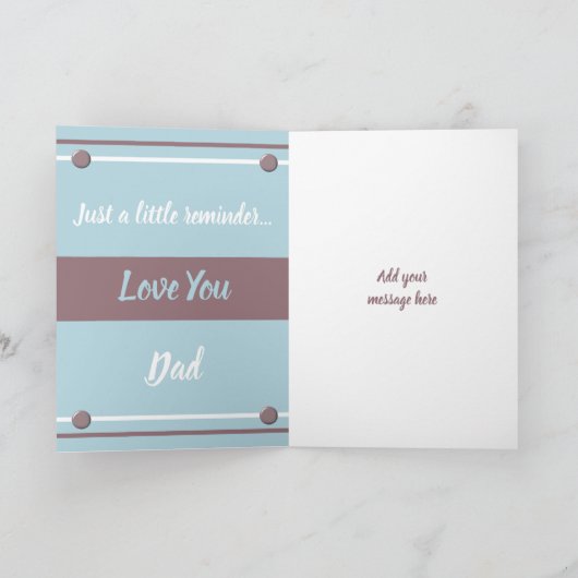 父と息子 親友 青と茶色 カード (内部)