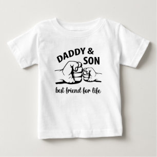 父と最高の子の一生の友 ベビーTシャツ