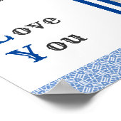 父と母が愛する家族の写真 ポスター (角)