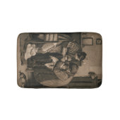 父と母に支えられた病気の少女 バスマット (正面)