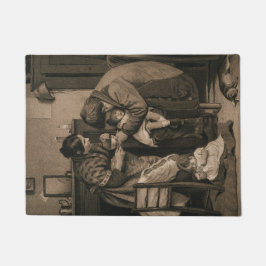 父と母の力を借りた病気の子ども ドアマット