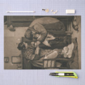 父と母の力を借りた病気の子ども 薄葉紙 (クラフト)