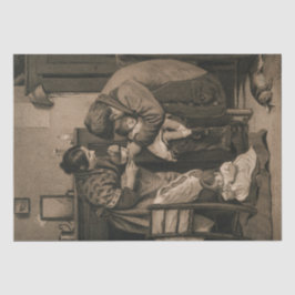 父と母の力を借りた病気の子ども 薄葉紙