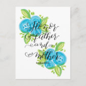 父と母を敬う ポストカード (正面)