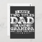 父と祖父という2つの肩書きがある ポストカード (正面/裏面)