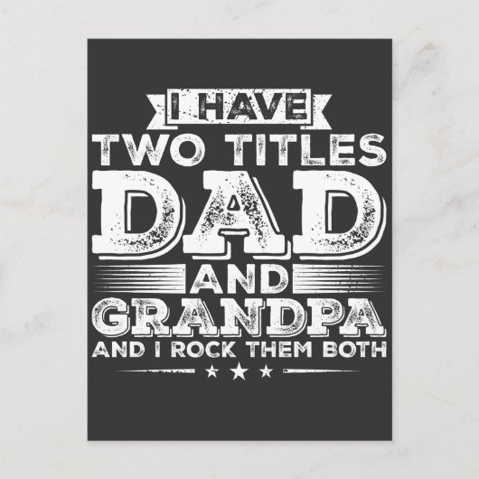 父と祖父という2つの肩書きがある ポストカード (正面)